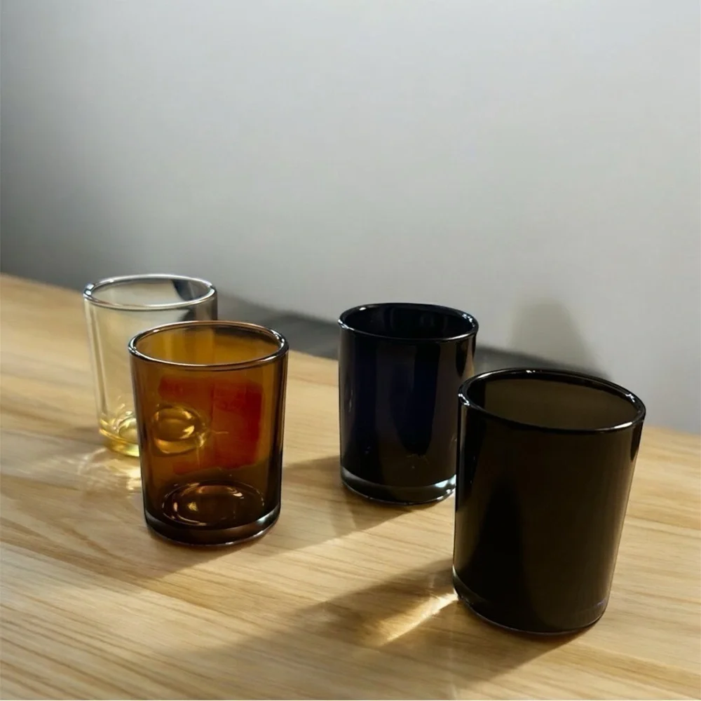 2oz Glasses - Set of 4 - Shot Glasses - Translucent Colored Glass